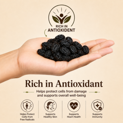 Black Raisins - Naturally Sweet, Soft & Nourishing