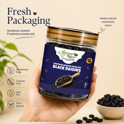 Black Raisins - Naturally Sweet, Soft & Nourishing
